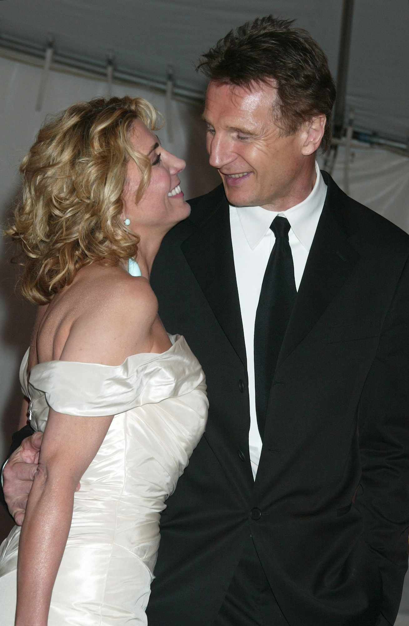 Natasha Richardson and Liam Neeson during The Costume Institute's Gala Celebrating "Chanel" - Departures at The Metropolitan Museum of Art in New York City, New York, United States