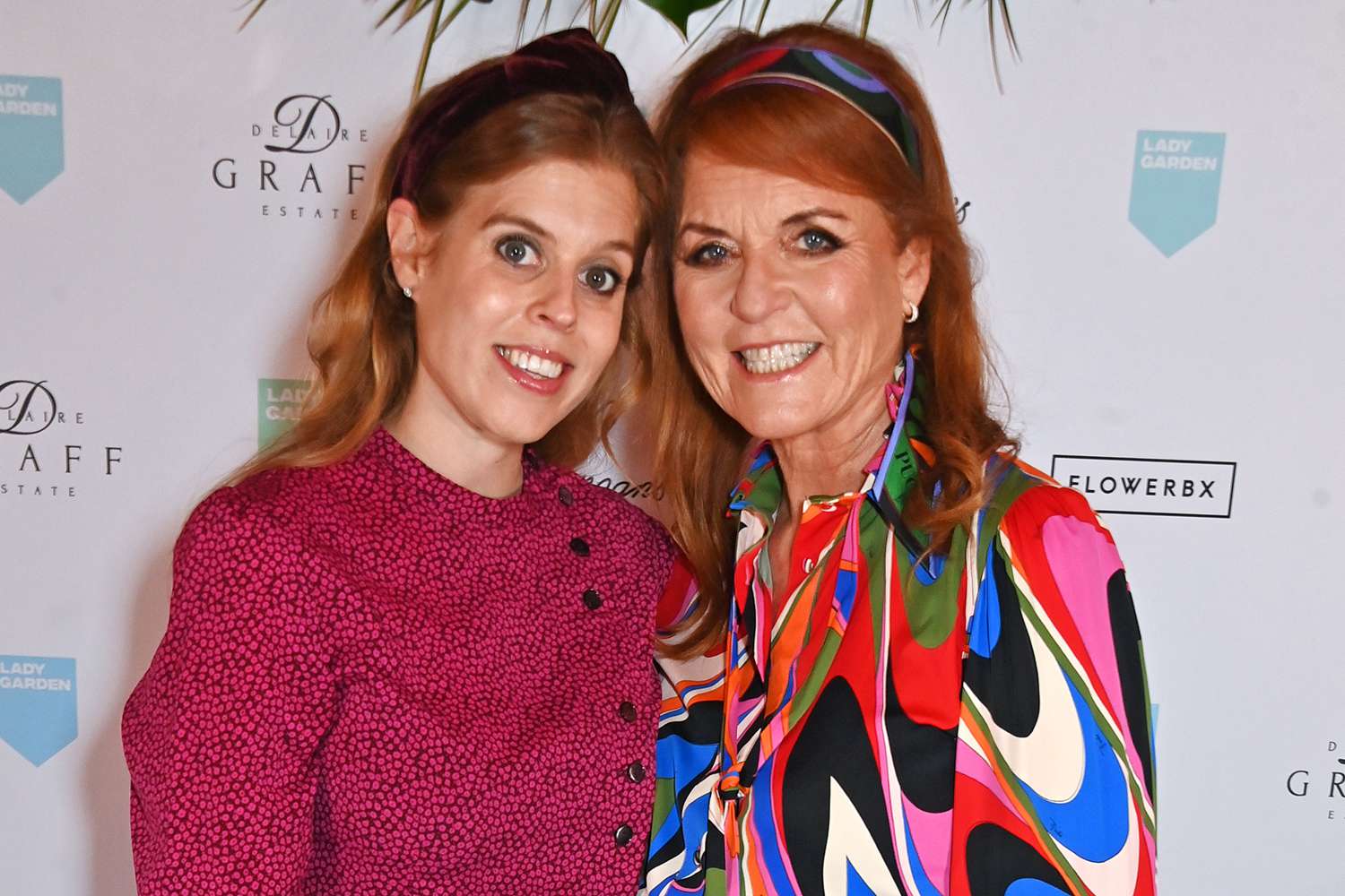 Princess Beatrice of York and Sarah Ferguson, Duchess of York attend The 10th Annual Lady Garden Foundation Langan's Ladies Lunch raising vital funds for The Royal Marsden Cancer Charity at Langan's Brasserie 