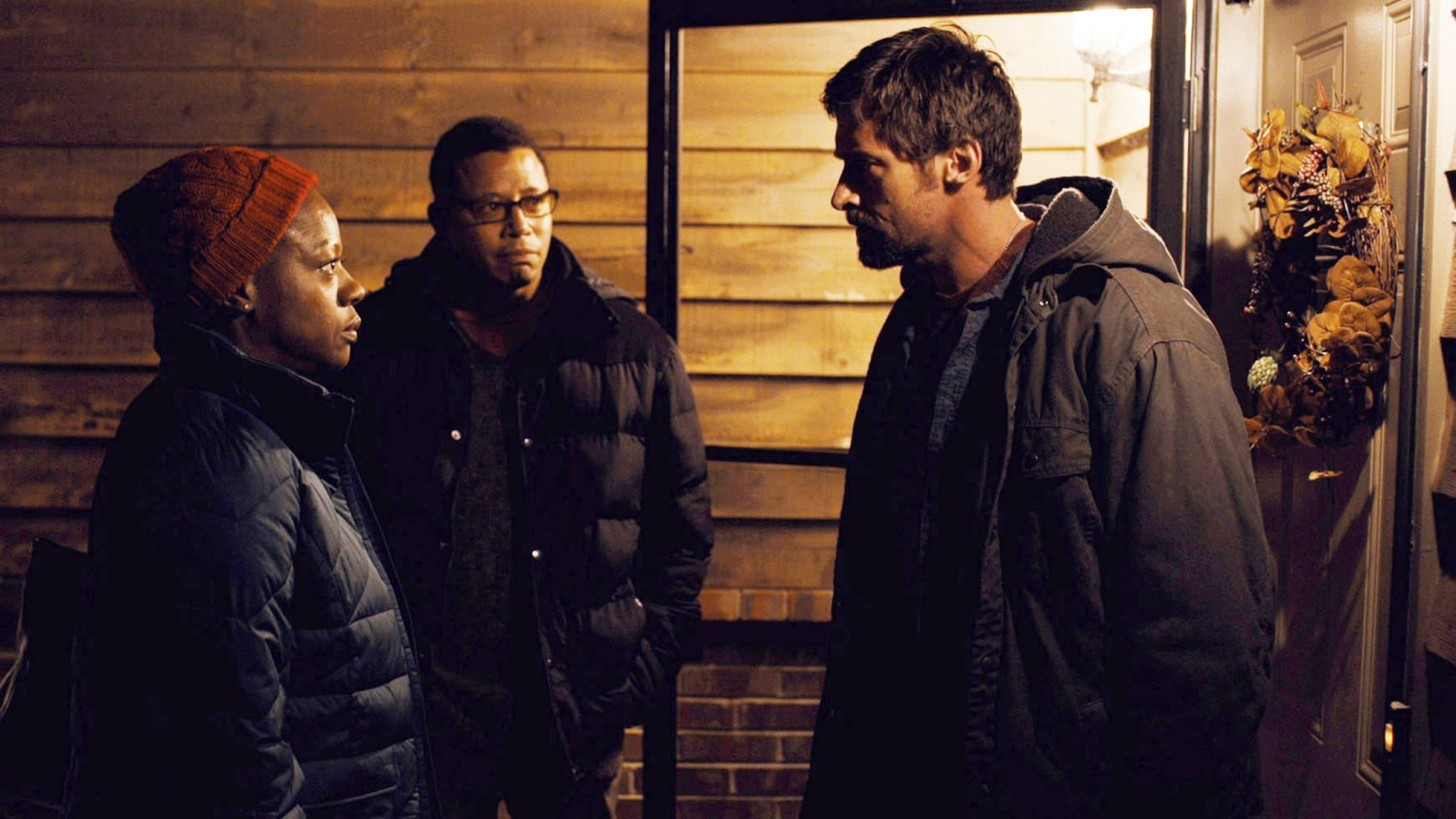 Viola Davis, Terence Howard and Hugh Jackman in "Prisoners"