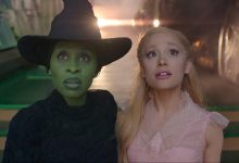 (L-R) Cynthia Erivo is Elphaba and Ariana Grande is Glinda in