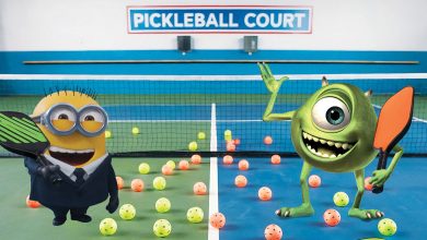 Minions vs. Monsters — or at least NBCUni vs. Disney — compete in the Entertainment Pickleball League.