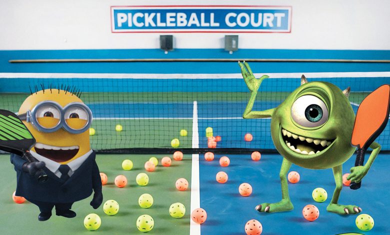 Minions vs. Monsters — or at least NBCUni vs. Disney — compete in the Entertainment Pickleball League.