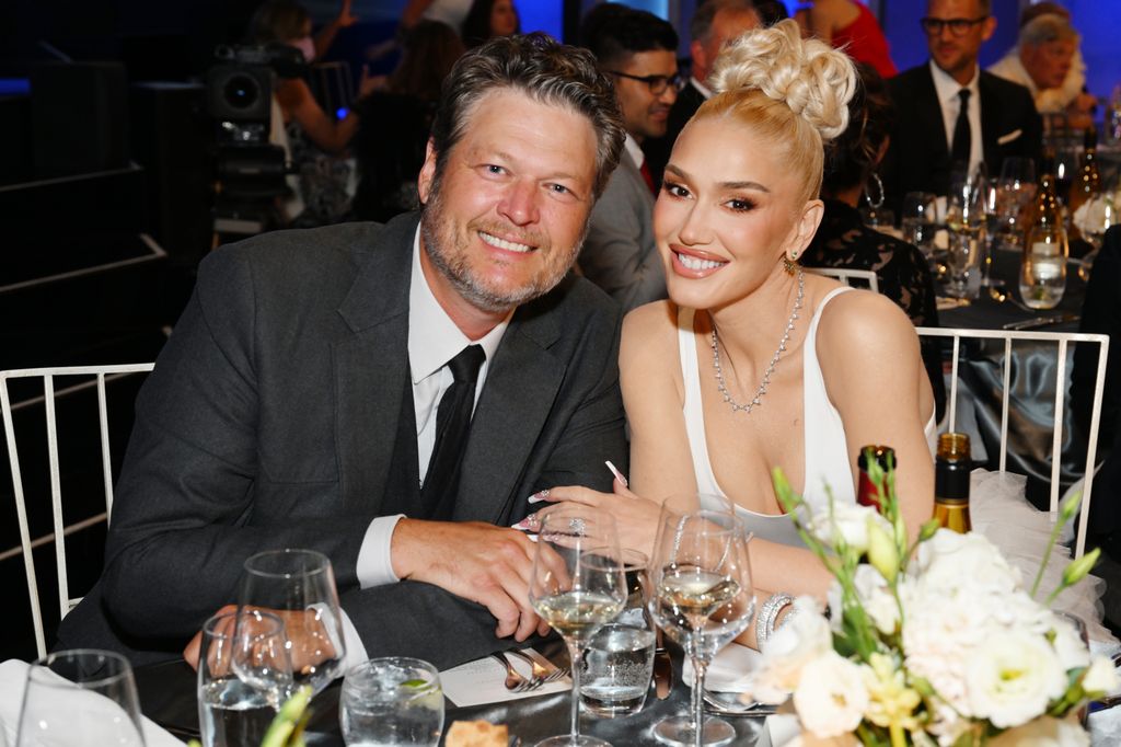 Blake Shelton and Gwen Stefani attend the 48th AFI Life Achievement Award Gala Tribute celebrating Julie Andrews at Dolby Theatre on June 09, 2022 in Hollywood, California. (Photo by Michael Kovac/Getty Images for AFI)