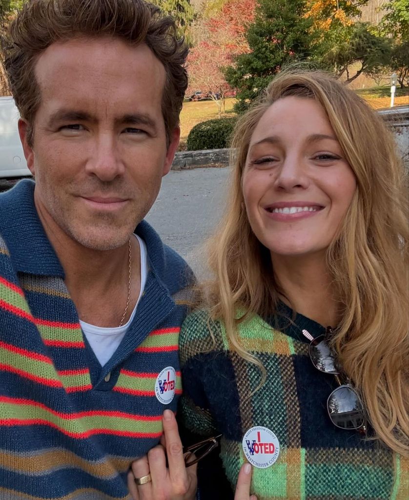 Blake Lively and Ryan Reynolds take a selfie after voting, shared on Instagram