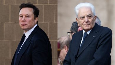 Elon Musk and Italy president Sergio Mattarella