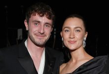 (L-R) Paul Mescal and Saoirse Ronan attend the Academy Museum of Motion Pictures 4th Annual Gala in Partnership with Rolex at Academy Museum of Motion Pictures on October 19, 2024 in Los Angeles, California.