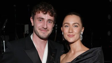 (L-R) Paul Mescal and Saoirse Ronan attend the Academy Museum of Motion Pictures 4th Annual Gala in Partnership with Rolex at Academy Museum of Motion Pictures on October 19, 2024 in Los Angeles, California.