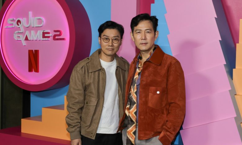 Hwang Dong-hyuk and Lee Jung-jae attend Netflix