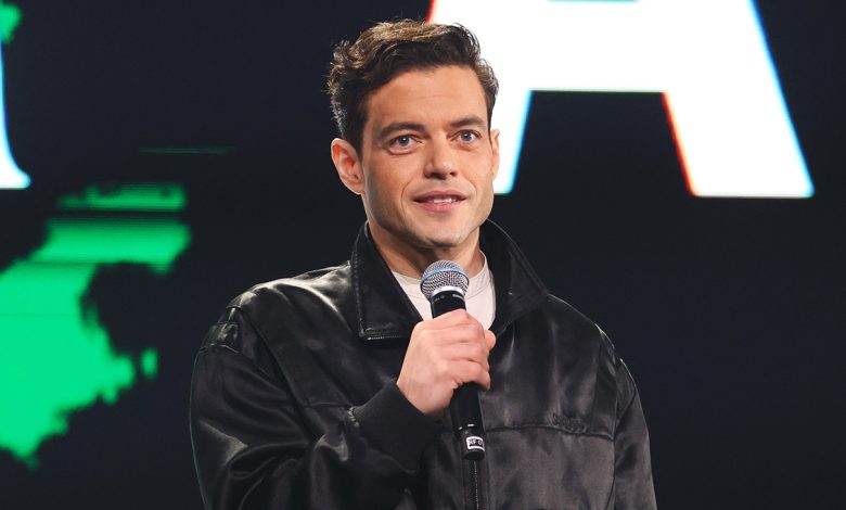 Rami Malek, The Amateur actor, speaks on stage during Day 2 of the D23 Brazil: A Disney Experience at Transamerica Expo Center on November 09, 2024 in Sao Paulo, Brazil.