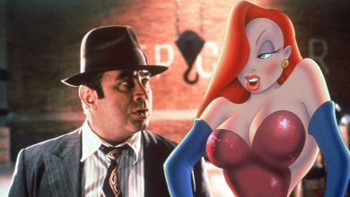 Bob Hoskins and Jessica Rabbit in