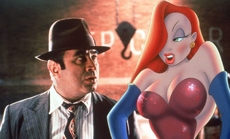 Bob Hoskins and Jessica Rabbit in