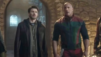 Red One, from left: Chris Evans, Dwayne Johnson, 2024.