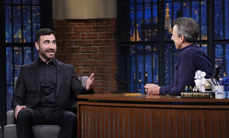 Late Night with Seth Meyers (l-r) Actor Brett Goldstein during an interview with host Seth Meyers on November 14, 2024