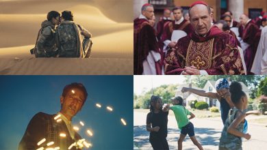 Clockwise from top left: Camerimage competition films this year include Dune: Part Two, Conclave, The Fire Inside, and The Brutalist