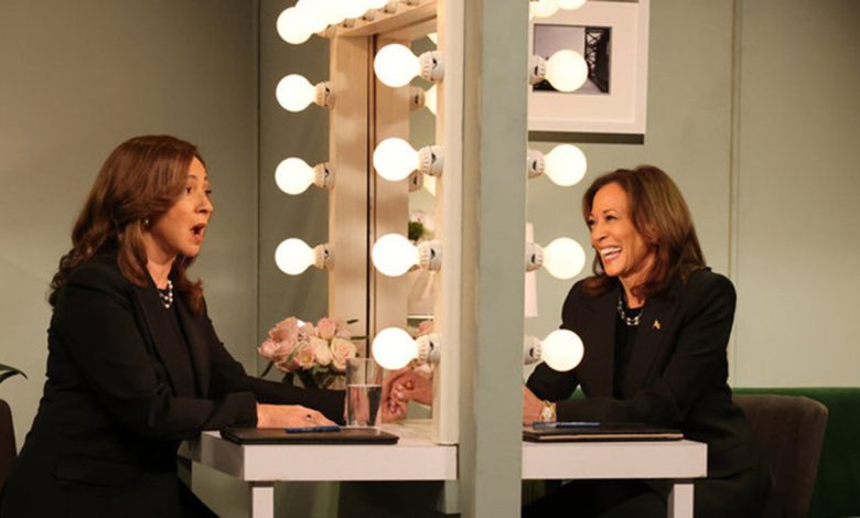 Maya Rudolph and Kamala Harris on