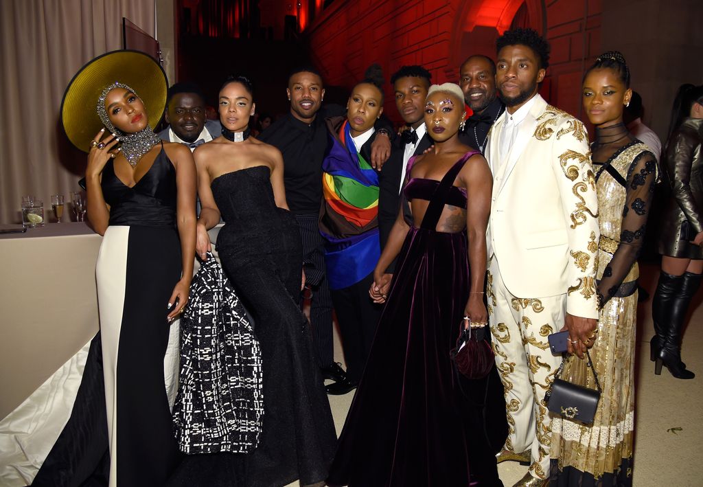 Cynthia and Lena met at the Heavenly Bodies: Fashion & The Catholic Imagination Costume Institute Gala. Here, they stand alongside Janelle Monae, Tessa Thompson, Michael B. Jordan, John Boyega, Chadwick Boseman and Letitia Wright