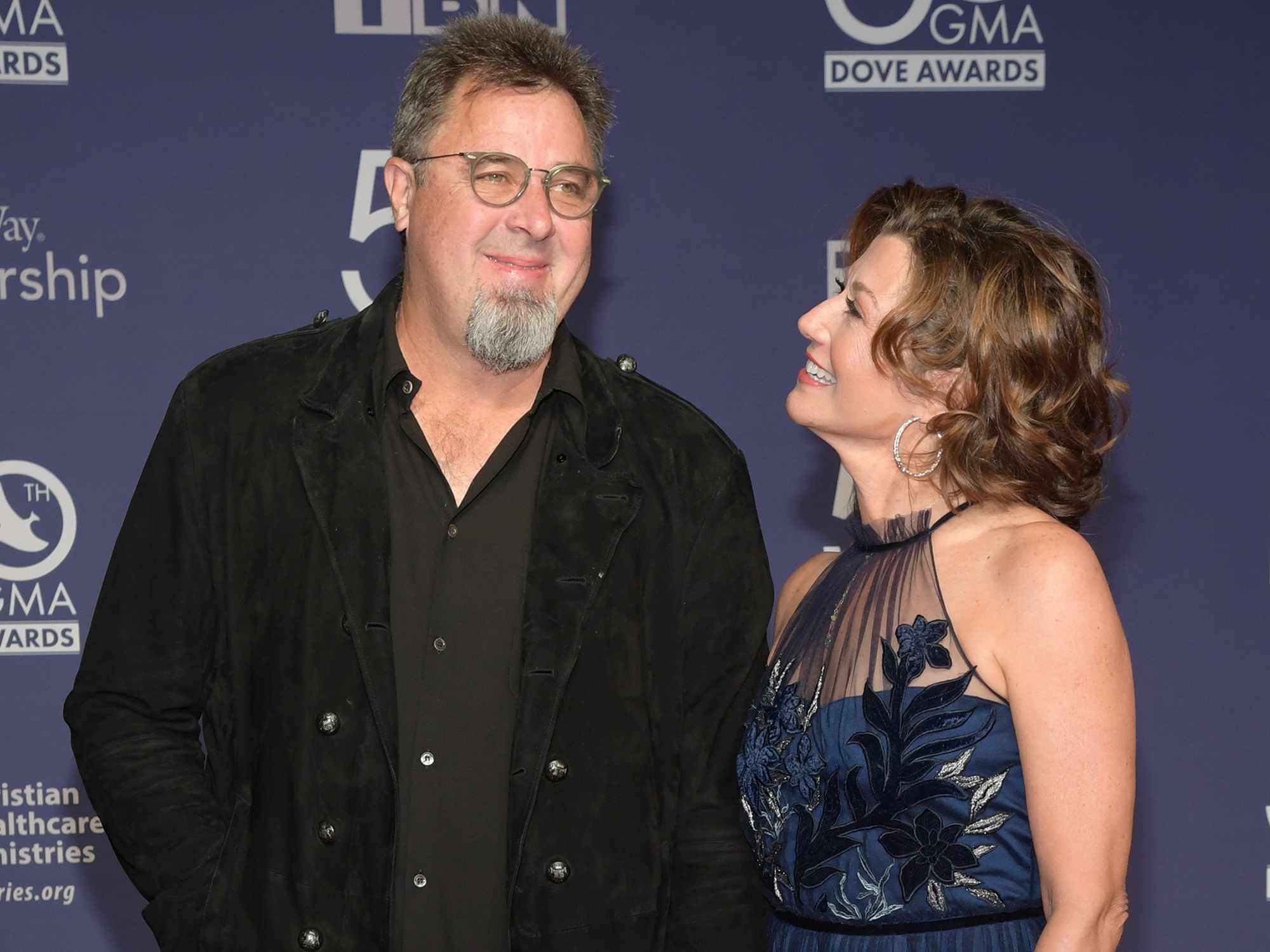 Vince Gill and Amy Grant attend the 50th Annual GMA Dove Awards at Lipscomb University on October 15, 2019 in Nashville, Tennessee