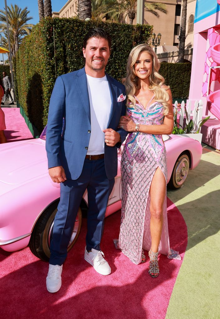 Josh Hall and Christina Hall attend the world premiere of "Barbie" at Shrine Auditorium and Expo Hall on July 09, 2023 in Los Angeles, California. (Photo by Matt Winkelmeyer/GA/The Hollywood Reporter via Getty Images)