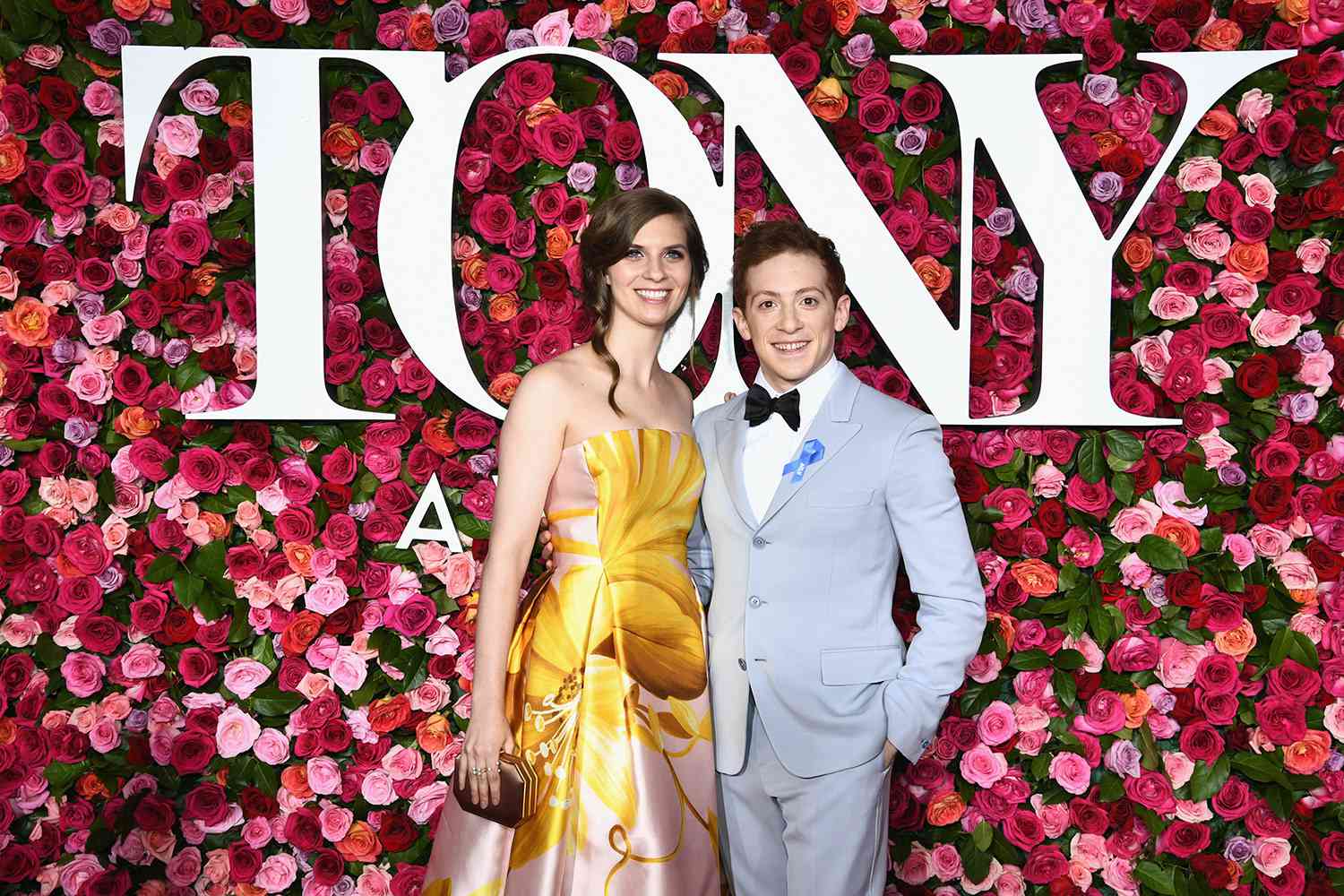 Ethan Slater (R) attends the 72nd Annual Tony Awards at Radio City Music Hall on June 10, 2018