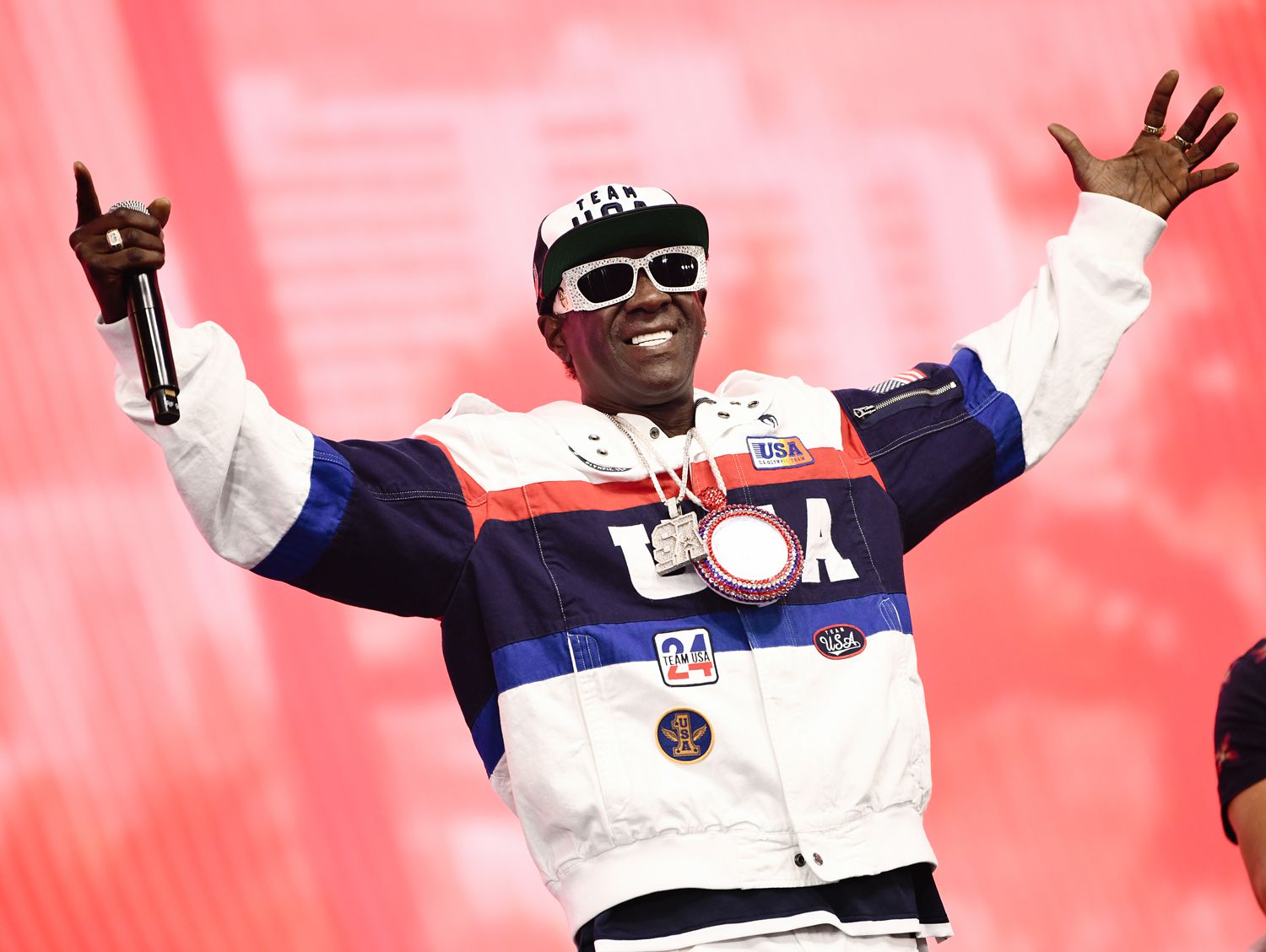 Flavor Flav speaks during VeeCon 2024 on August 11, 2024 in Los Angeles, California