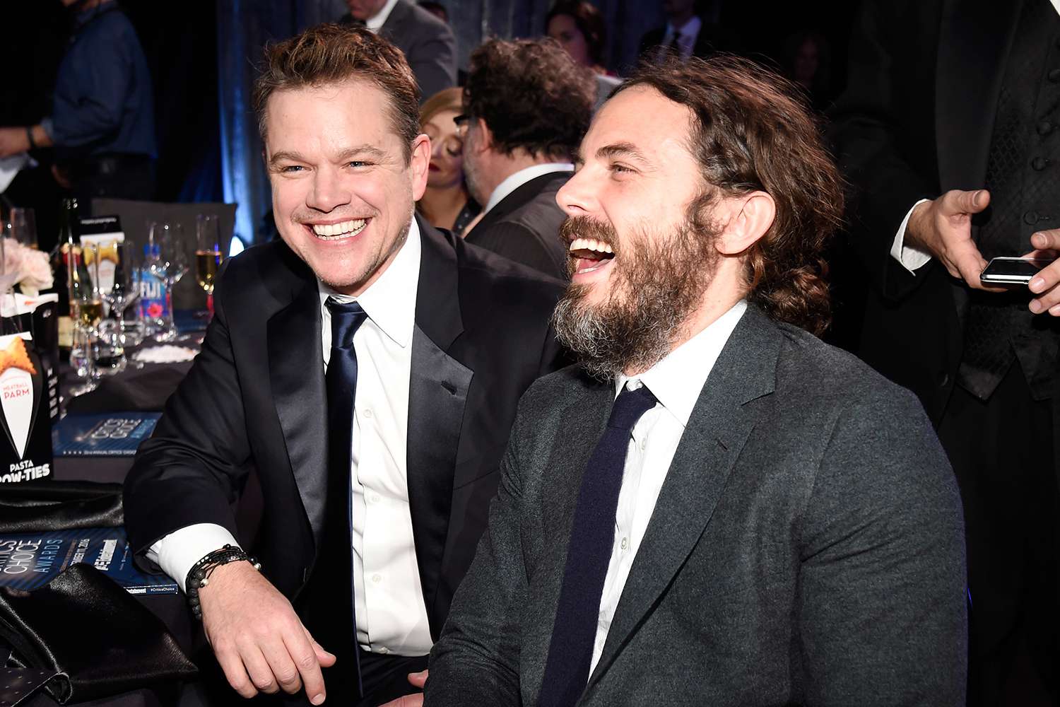 Matt Damon (L) and Casey Affleck attend The 22nd Annual Critics' Choice Awards