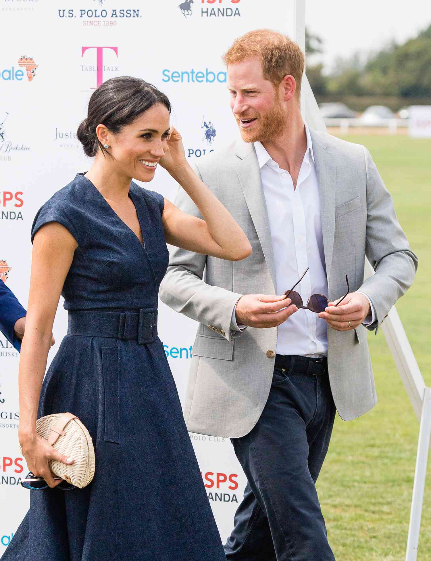 Prince Harry, Duke of Sussex and Meghan, Duchess of Sussex during the Sentebale Polo 2018 held at the Royal County of Berkshire Polo Club on July 26, 2018