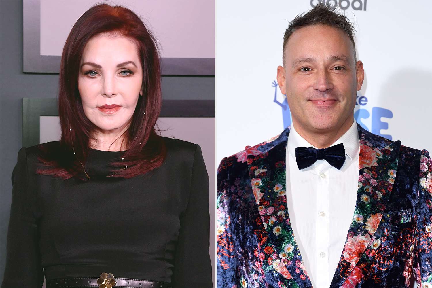 Priscilla Presley attends the Academy of Motion Picture Arts and Sciences 13th Governors Awards at Fairmont Century Plaza on November 19, 2022 in Los Angeles, CA ; Toby Anstis attends Global's Make Some Noise Night 2019 at Finsbury Square Marquee on November 25, 2019 in London.