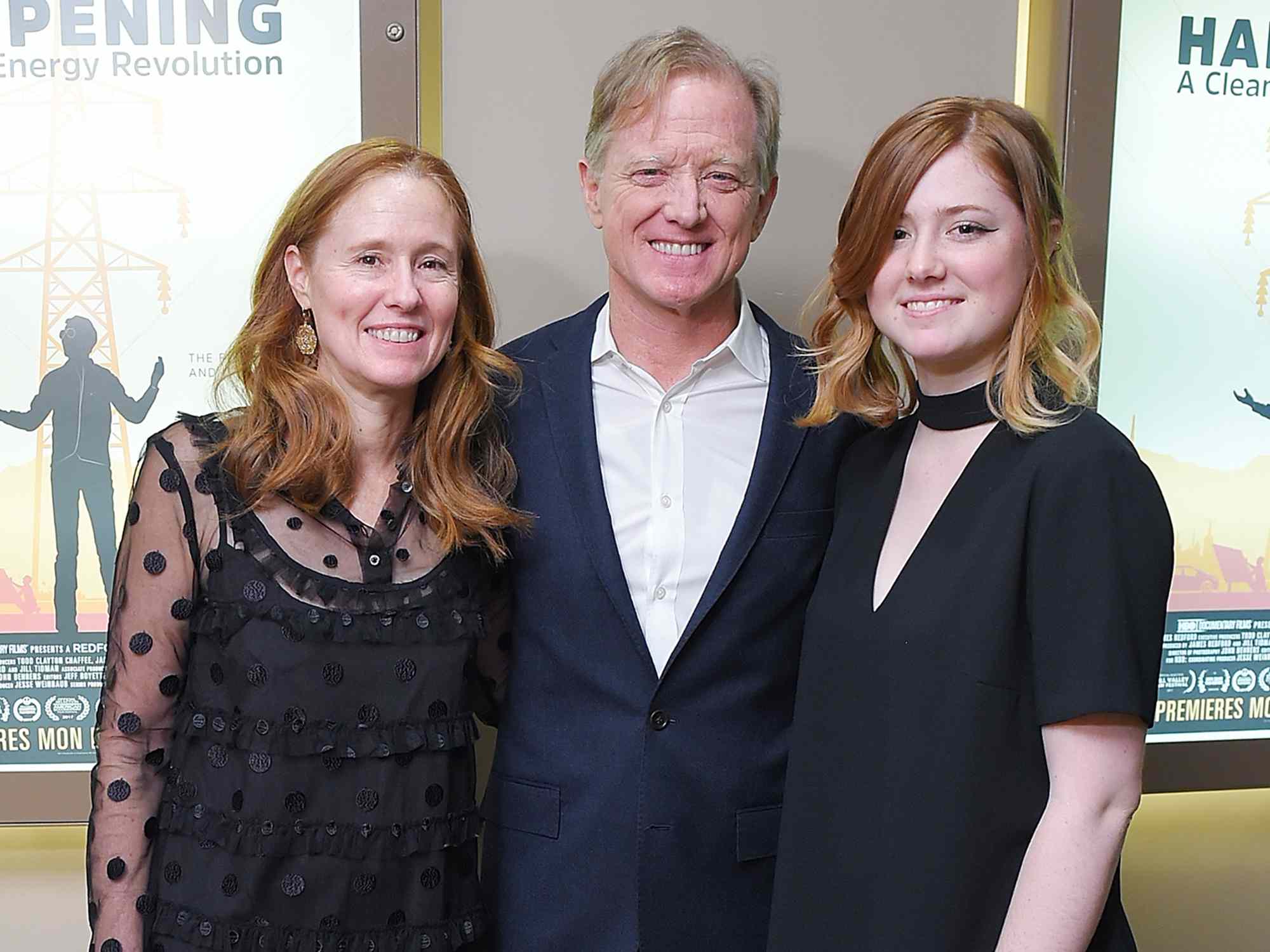 Amy Redford, Director James Redford, and Lena Redford attend the HBO Documentary Films NY Premiere of HAPPENING: A CLEAN ENERGY REVOLUTION4, 2017 in New York City