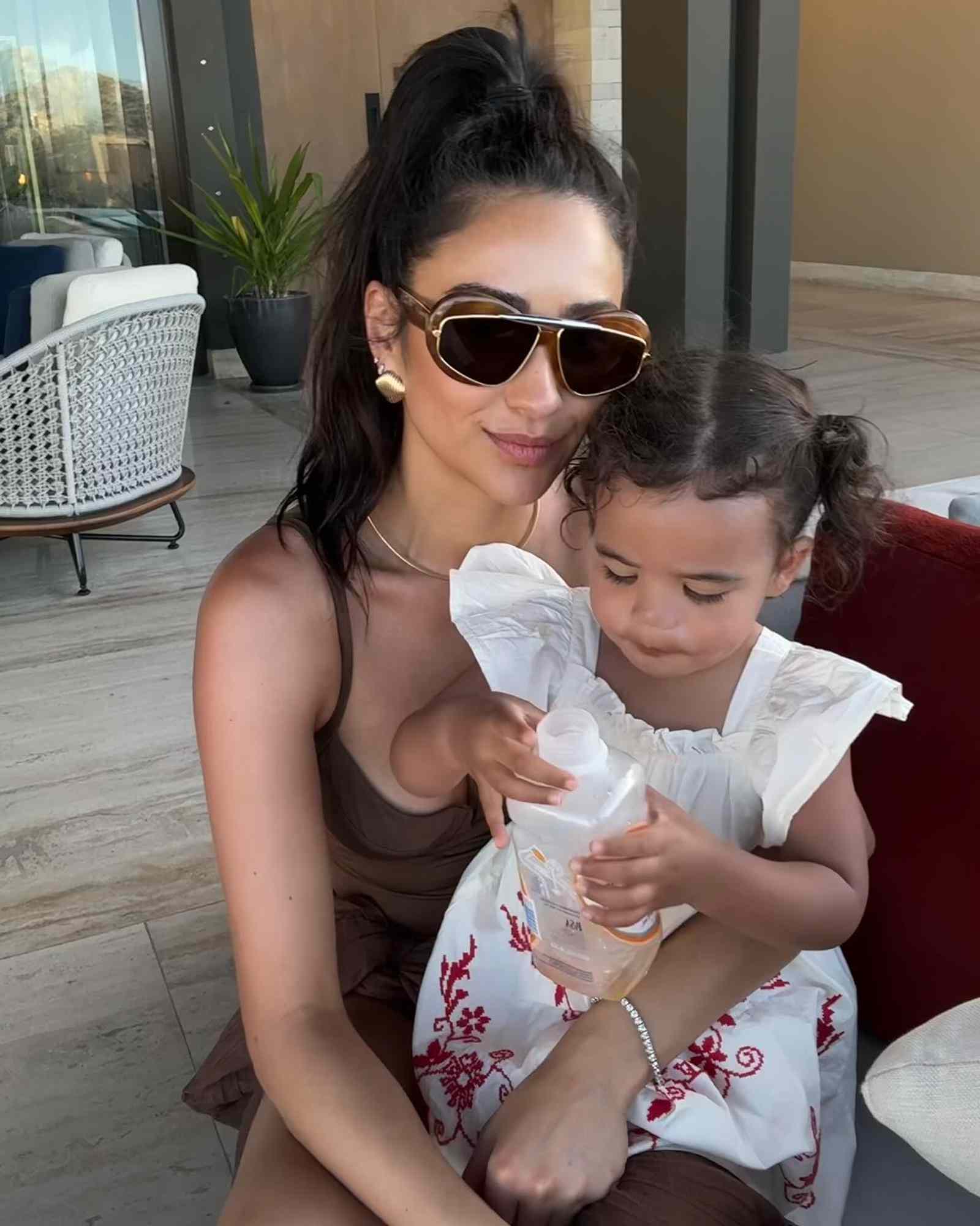 Shay Mitchell and her daughter Rome. 