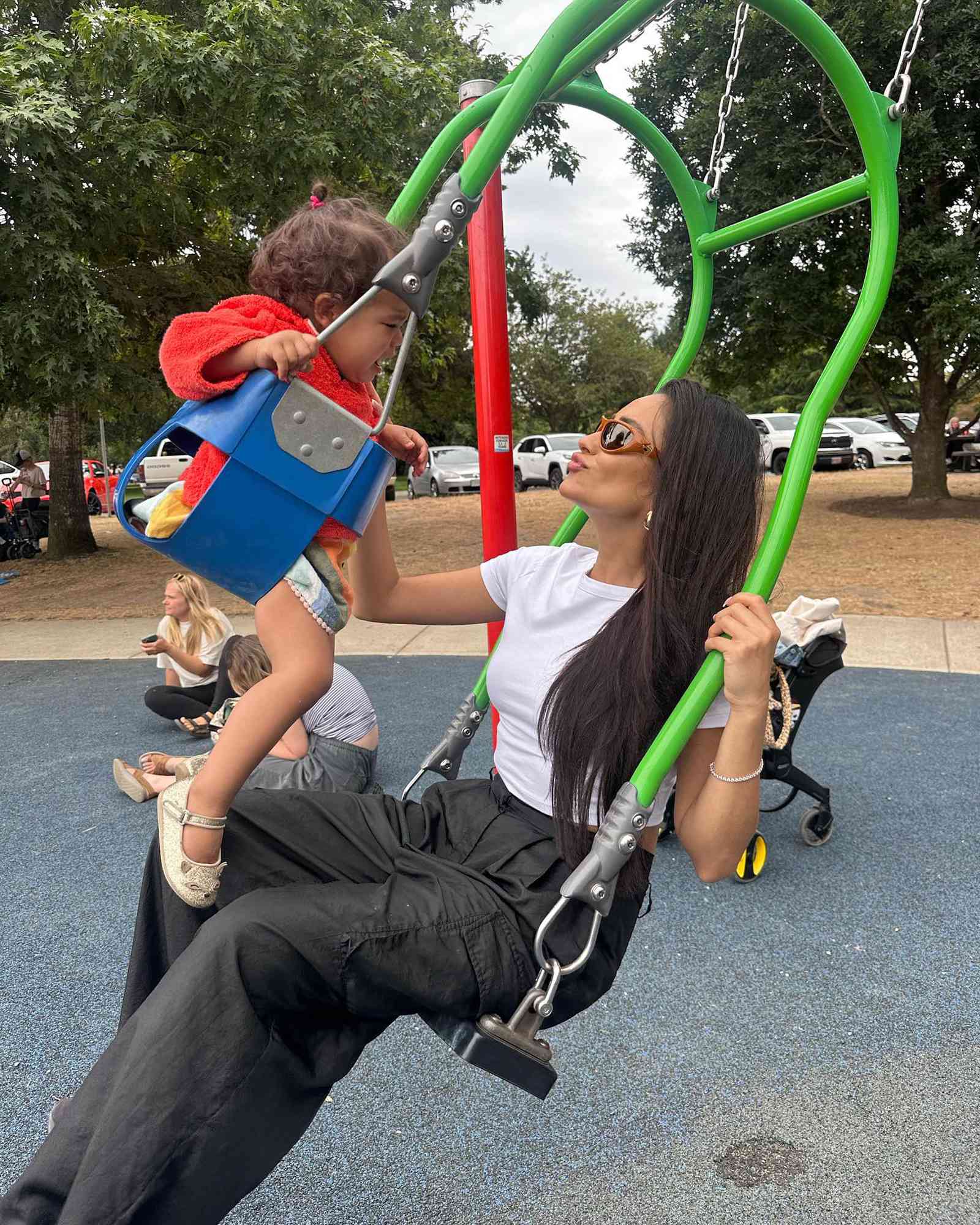 Shay Mitchell and her daughter Rome. 