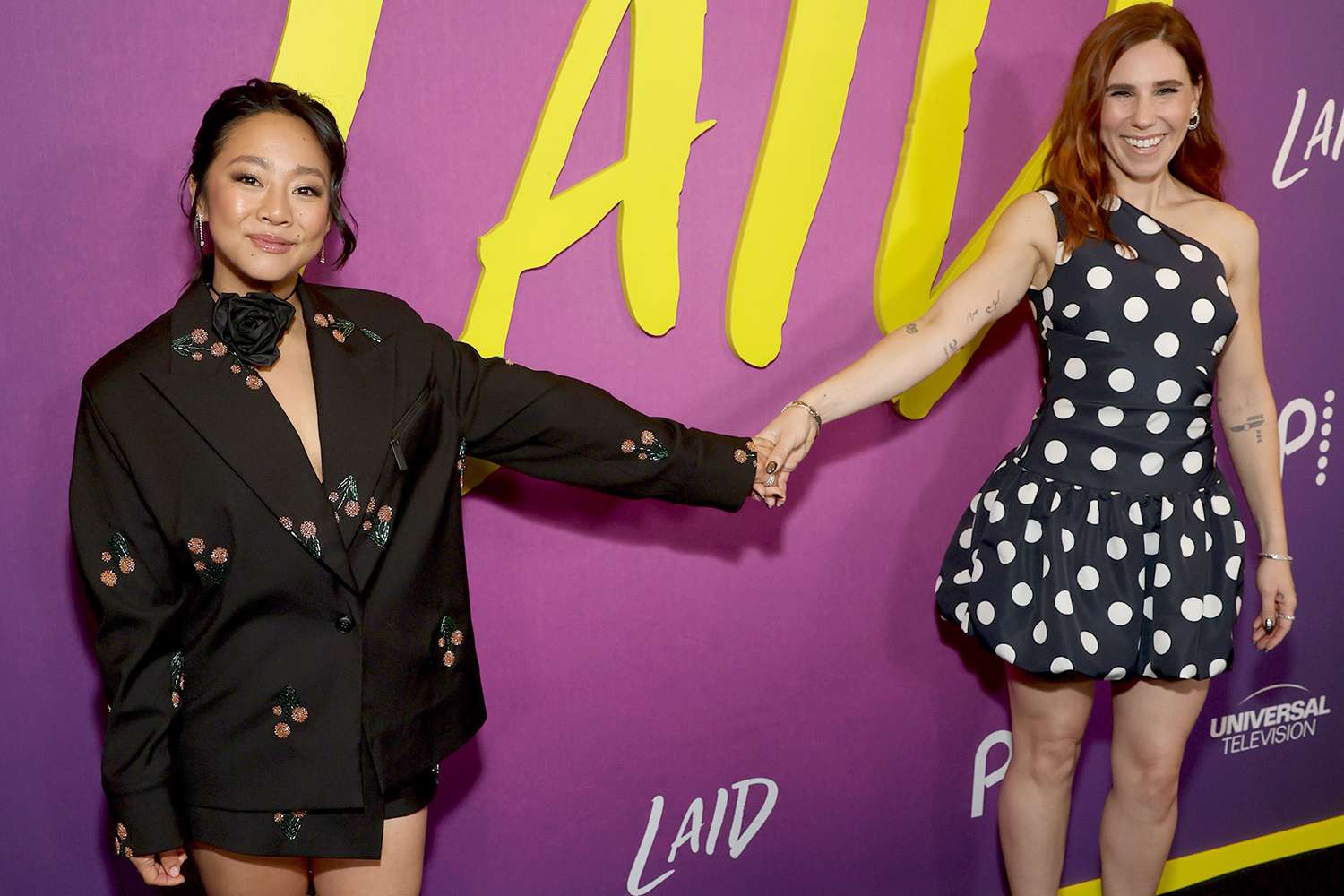 Stephanie Hsu, Zosia Mamet attend the Laid premiere 