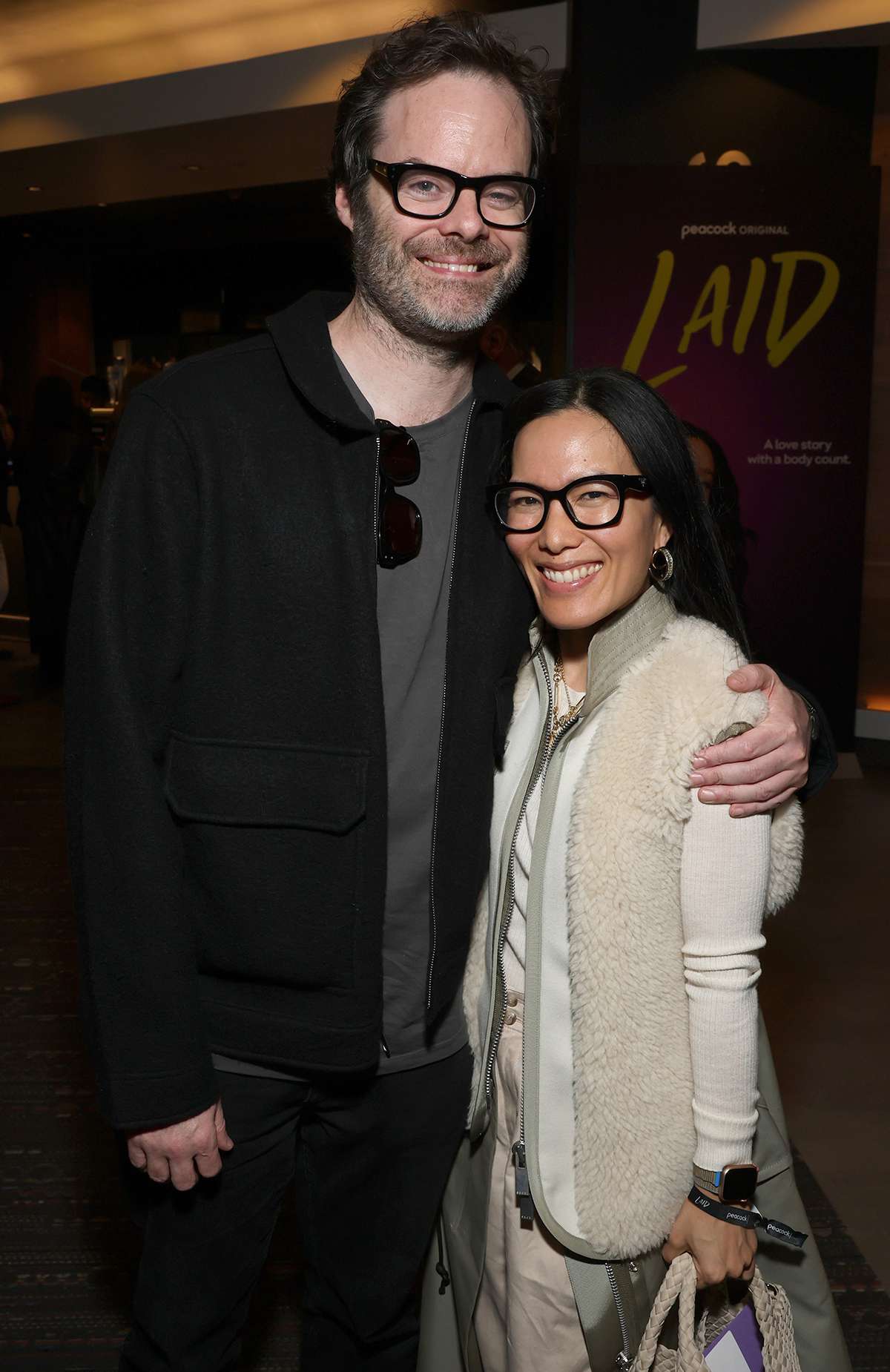 Bill Hader, Ali Wong at the premiere of Laid