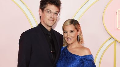 Ashley Tisdale (R) and Christopher French arrive at the Amazon Prime Video Post Emmy Awards Party