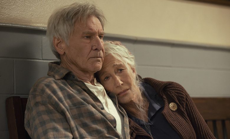 Harrison Ford as Jacob Dutton and Helen Mirren as Cara Dutton in season 2, episode 7 of 1923