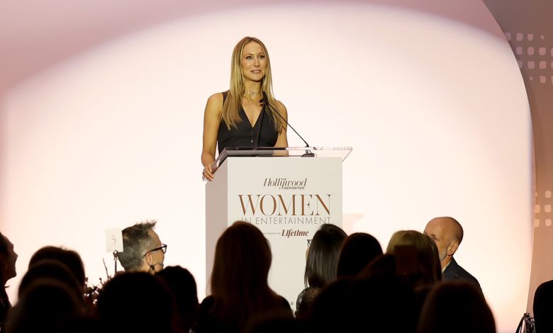 Nikki Glaser speaks onstage during The Hollywood Reporter Women in Entertainment 2024 at The Beverly Hills Hotel on December 04, 2024 in Beverly Hills, California.