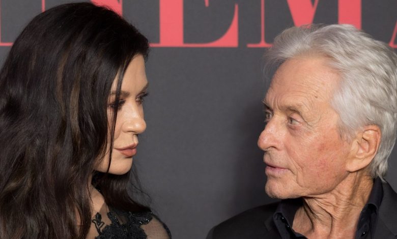 Catherine Zeta-Jones, 55, looks amazing in twinning look with husband Michael Douglas, 80