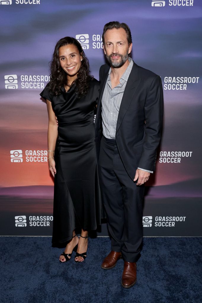 Marilee Fiebig and Andrew Shue attend the 2024 Grassroot Soccer World AIDS Day Gala at Hall Des Lumieres on December 03, 2024 in New York City