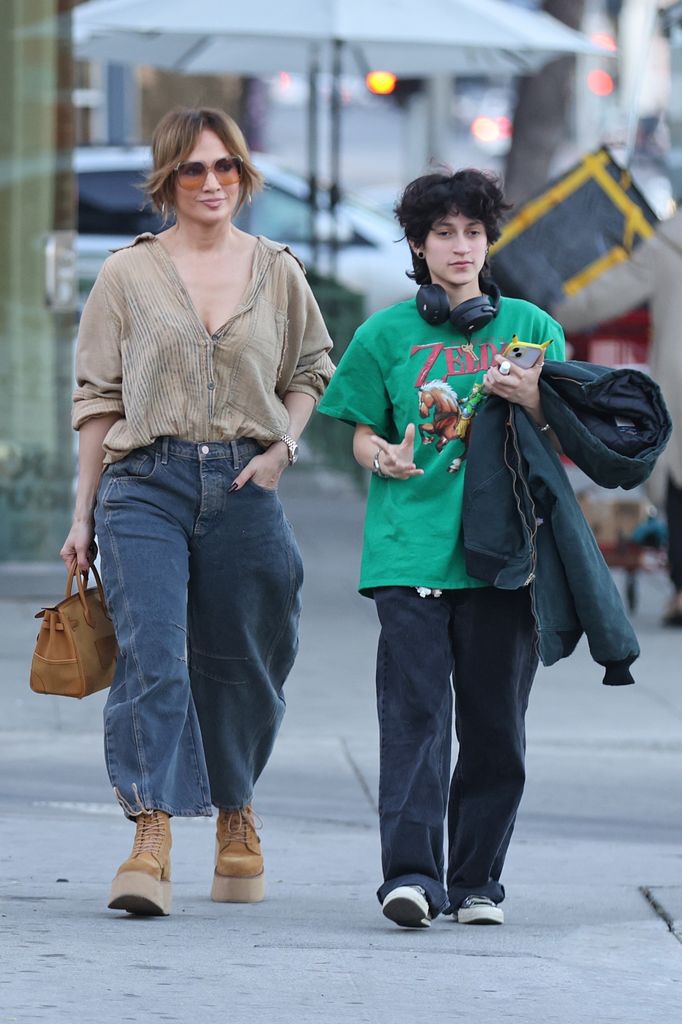 Jennifer Lopez and her child Emme stepped out for a shopping trip