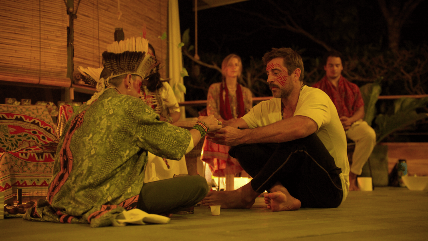 Aaron Rodgers participates in an ayahuasca ceremony.