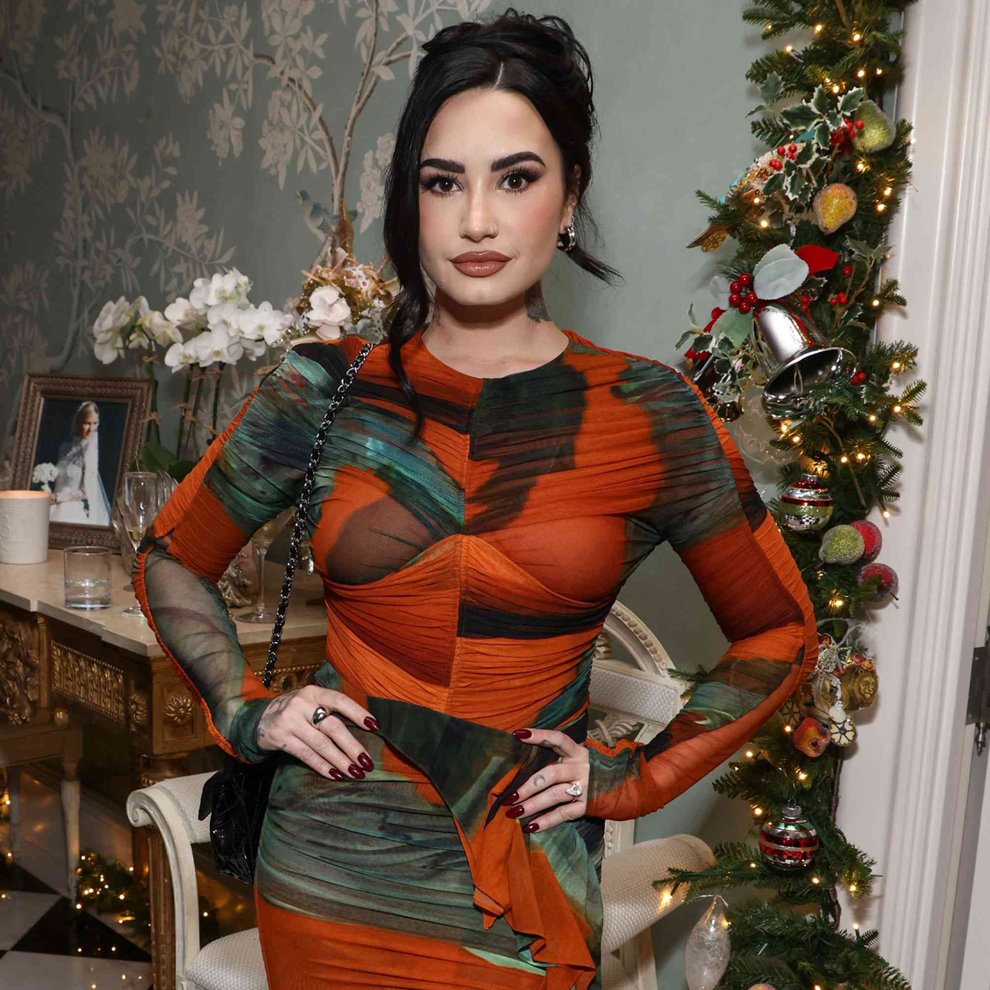 Demi Lovato The Hilton Family Holiday Celebration, Los Angeles, California