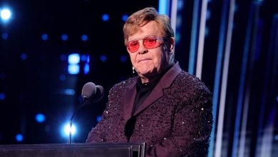 Elton John at the 2023 Rock & Roll Hall Of Fame Induction Ceremony.