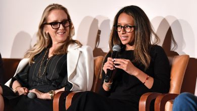 Head of Amazon studios Jennifer Salke (left) and mentee Paola Franco speak at Ten Years of The Hollywood Reporter Women in Entertainment Mentorship in Los Angeles in 2019.