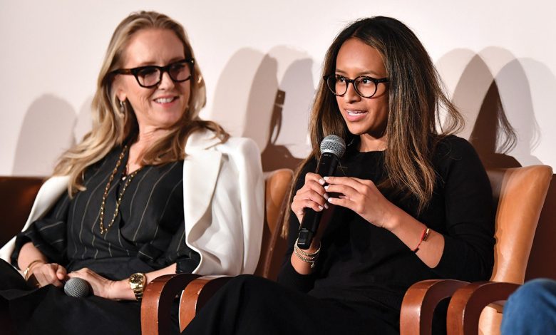 Head of Amazon studios Jennifer Salke (left) and mentee Paola Franco speak at Ten Years of The Hollywood Reporter Women in Entertainment Mentorship in Los Angeles in 2019.