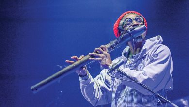 André 3000 performed on the flute on The Late Show With Stephen Colbert in January.