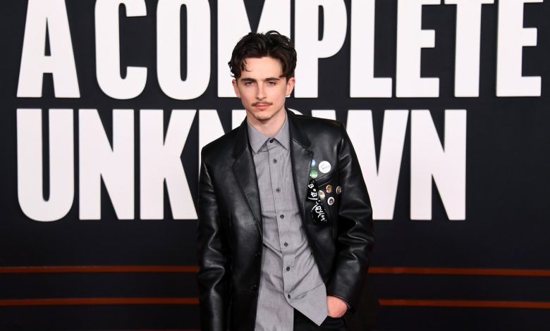 Timothée Chalamet attends the Los Angeles premiere of Searchlight Pictures