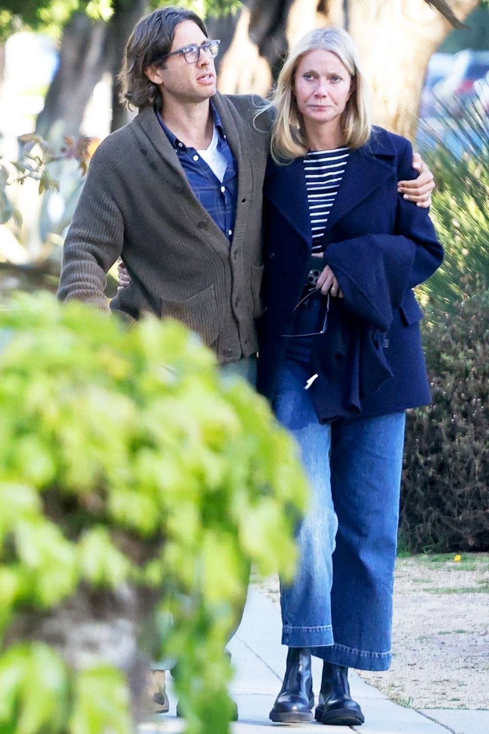 Gwyneth Paltrow steps out in cropped wide leg jeans on April 29, 2024.