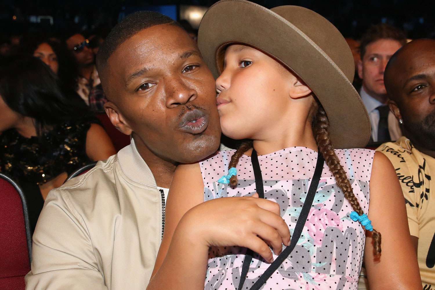 Actor Jamie Foxx (L) and daughter Annalise Bishop attend the 2016 BET Awards at the Microsoft Theater on June 26, 2016 in Los Angeles, California. 