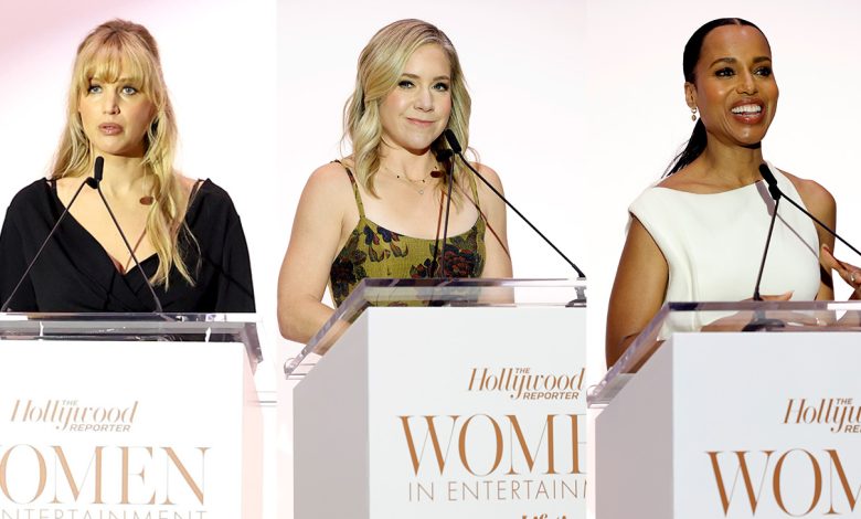 From left: Jennifer Lawrence, Amanda Zurawski and Kerry Washington