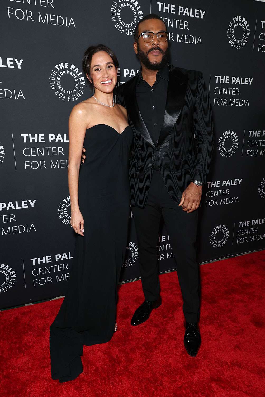 Mandatory Credit: Photo by JC Olivera/Shutterstock (14966351bb) Meghan Markle and Tyler Perry The Paley Center Fall Gala, Los Angeles, California, USA - 04 Dec 2024