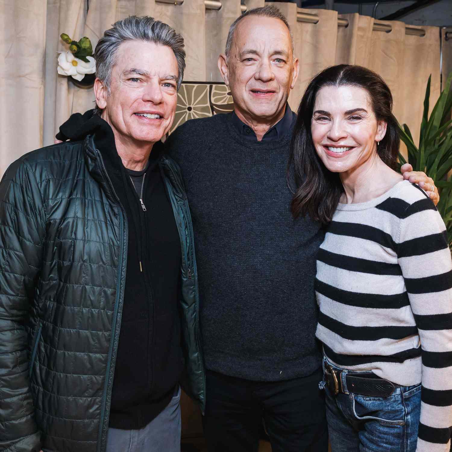 Peter Gallagher, Tom Hanks, and Julianna Margulies Tom Hanks and Tony Goldwyn Attend 'Left on Tenth' on Broadway, New York, USA - 19 Dec 2024